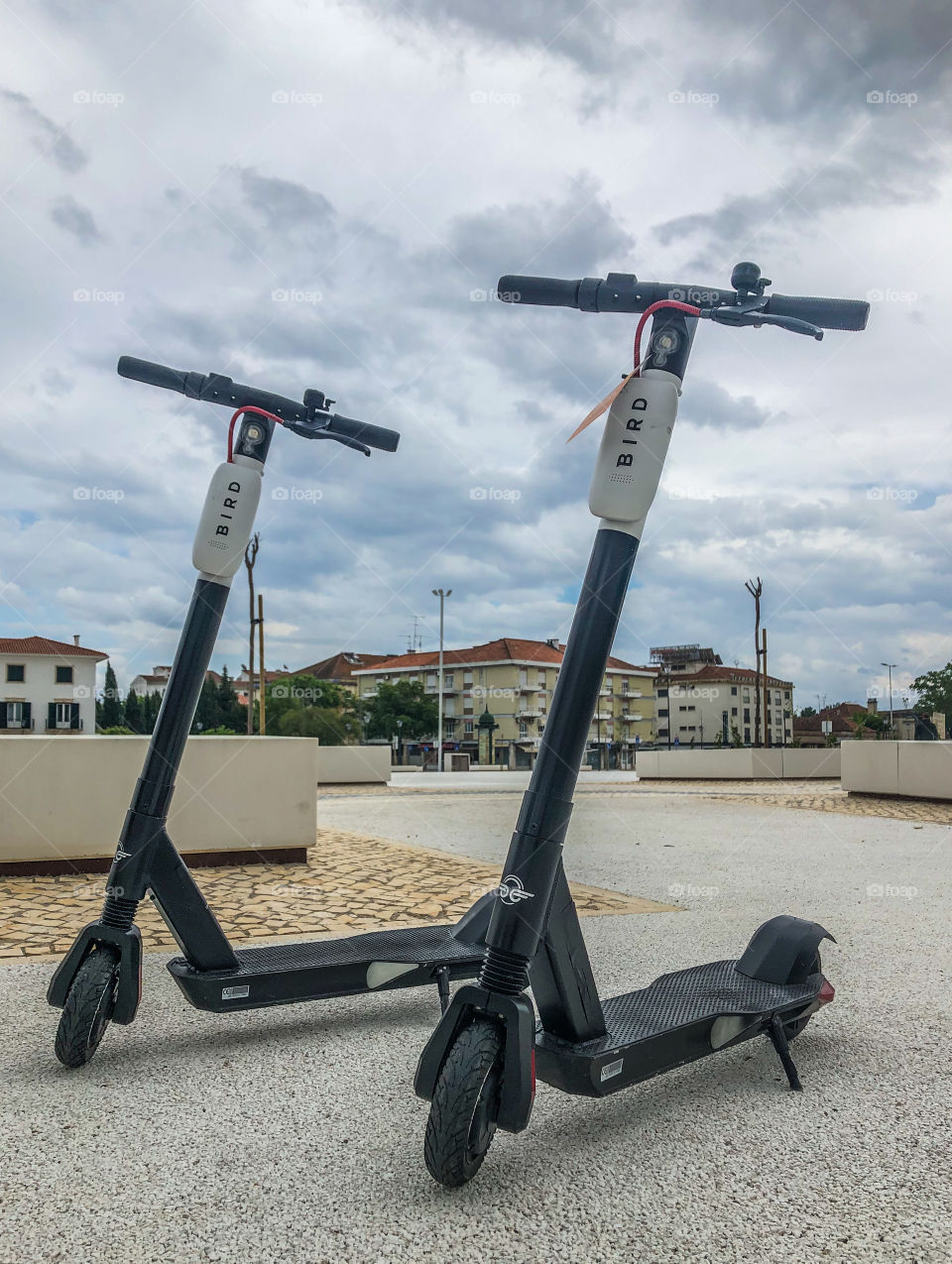 New electric scooters for hire in Tomar, Portugal - April 2021