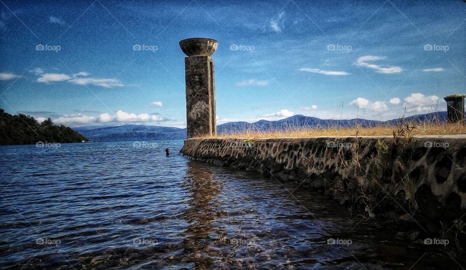 Break water over lake