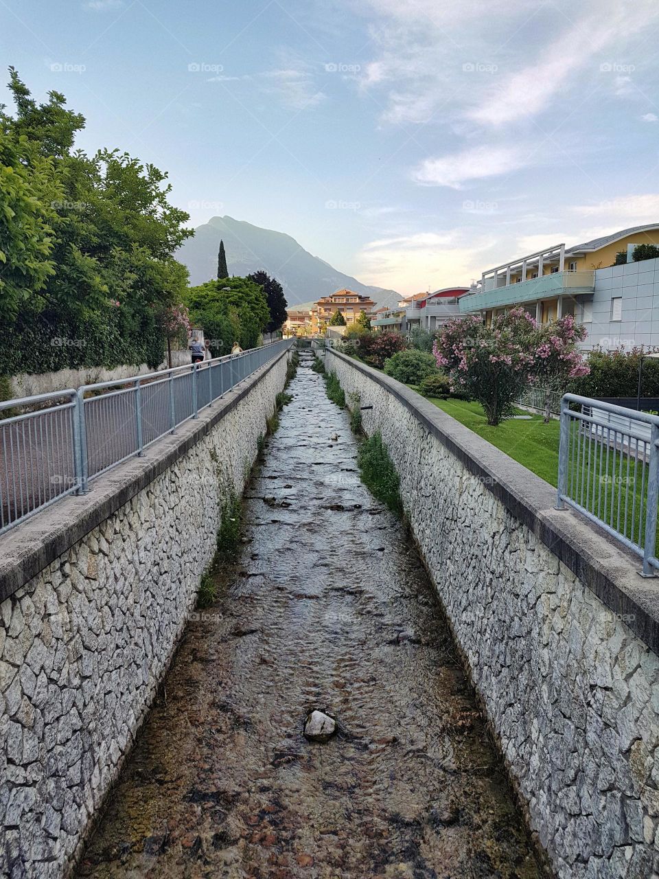 A beautiful Canal in Riva del Garda, Italy.