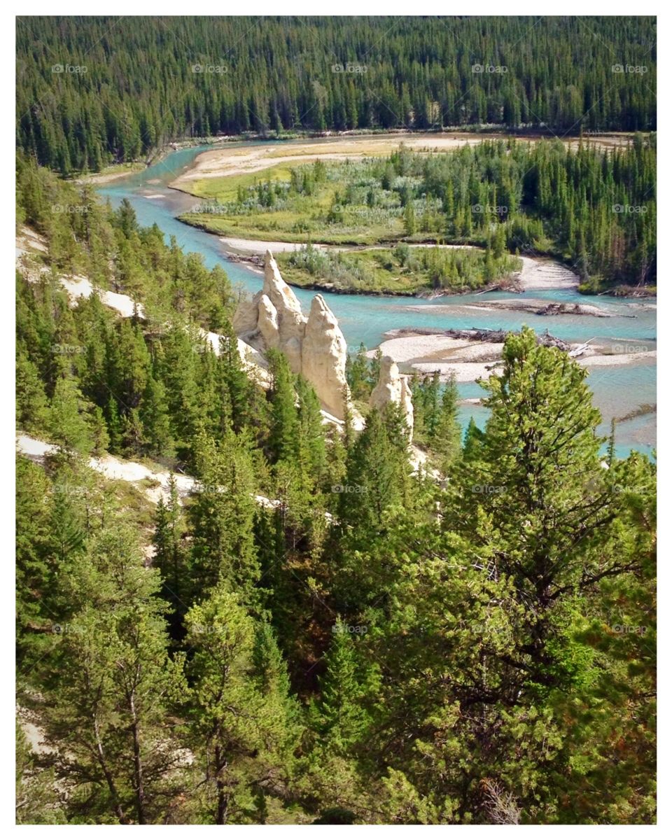 Mountainside hoodoos