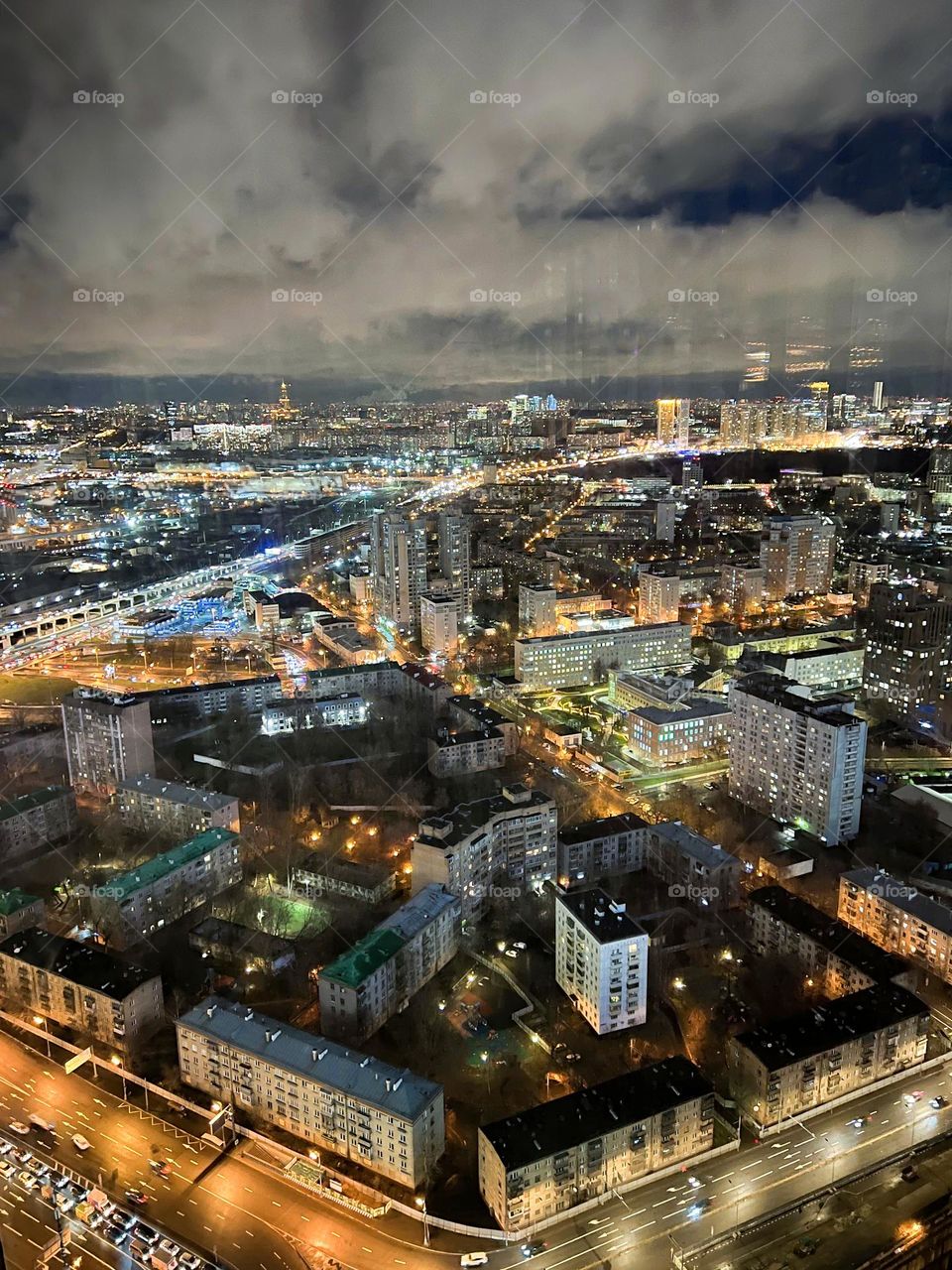 Light in the windows of the house