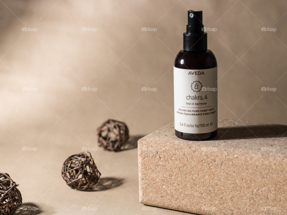 Beaty product on a brown background 