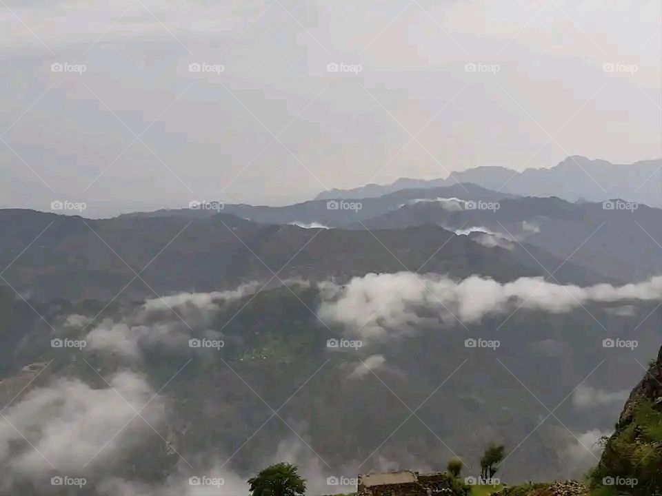 Glory be to God, the magnificent and picturesque view and the natural green trees are a view that is nothing more wonderful than it