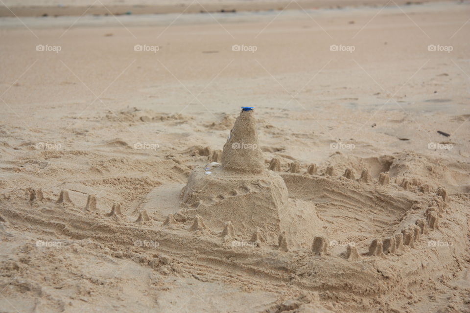 sand castle on a beach