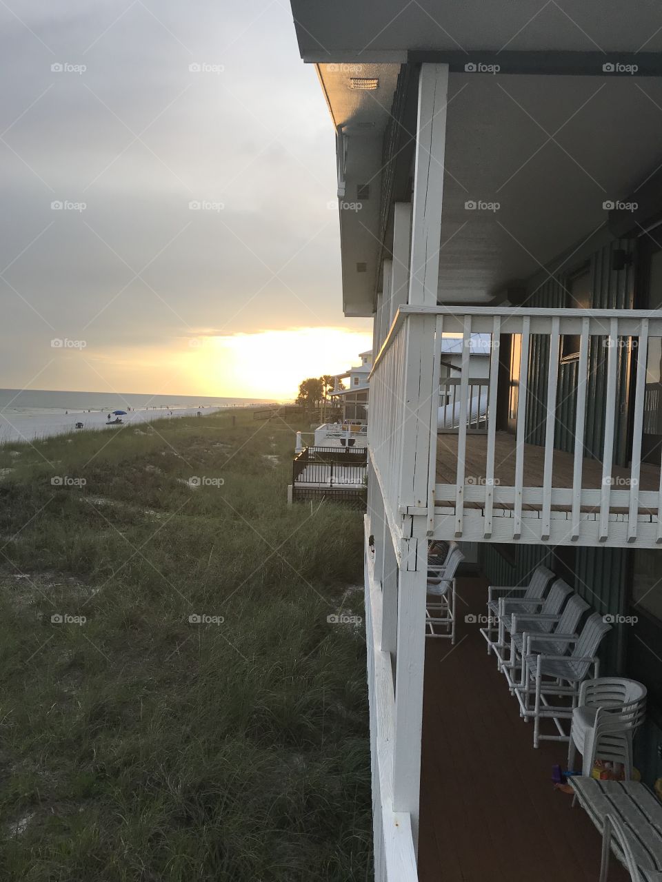 Beach house sunset 