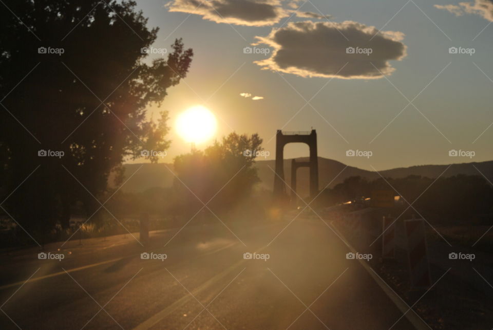 Bridge during the sunset in Provence