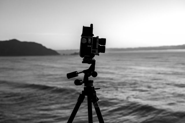 Film Camera on Tripod