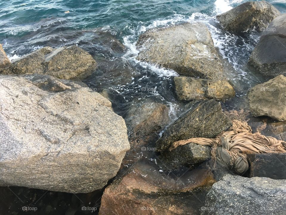 rocks and the sea