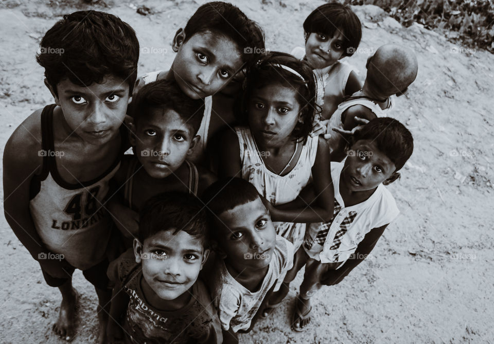 Rural kids of a village