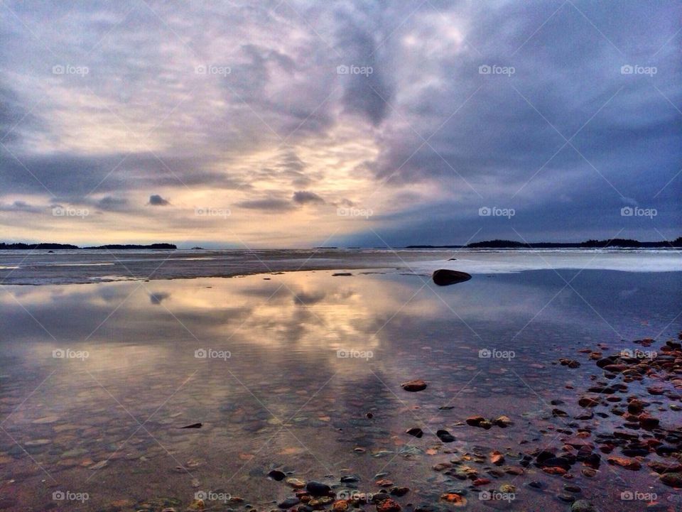 Winter morning at the beach