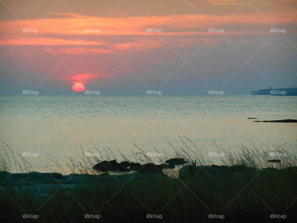 Sunset, Dawn, Water, Beach, Sun