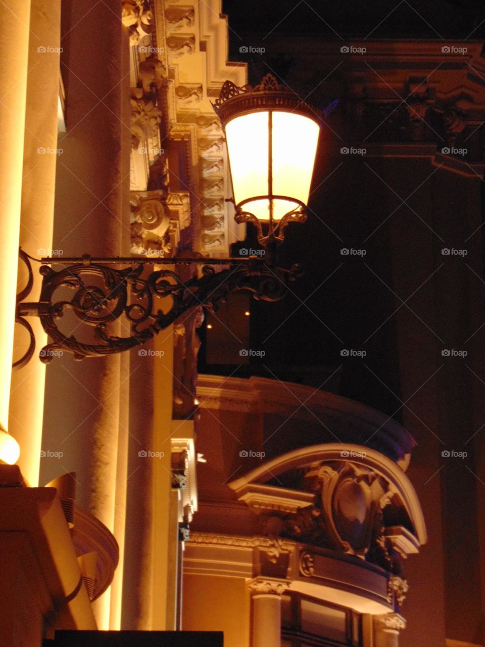 Elegant lantern in the city