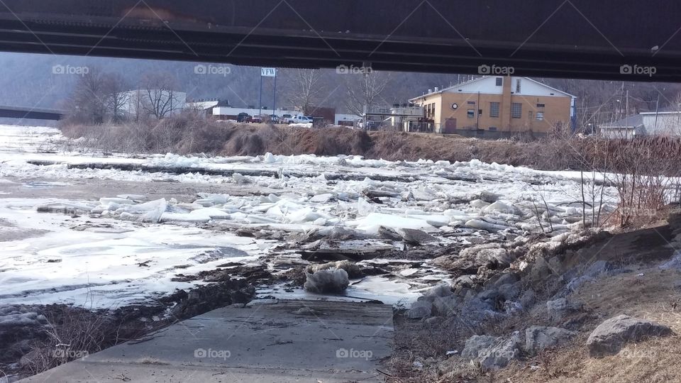 OC ice Jam 2014. This Winter's Ice Jam along the Allegheny River