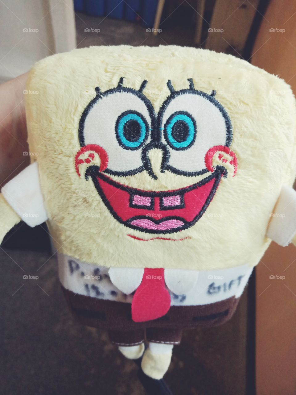 An Intilligent smile for my memorable Sponge Bob gift. 😁