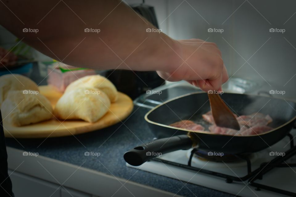 preparing a meal