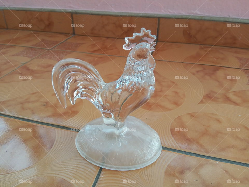 glass rooster