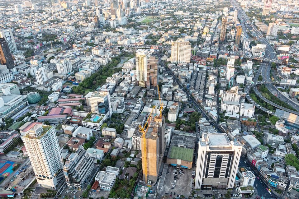 Beautiful skyscraper scape in Bangkok Thailand