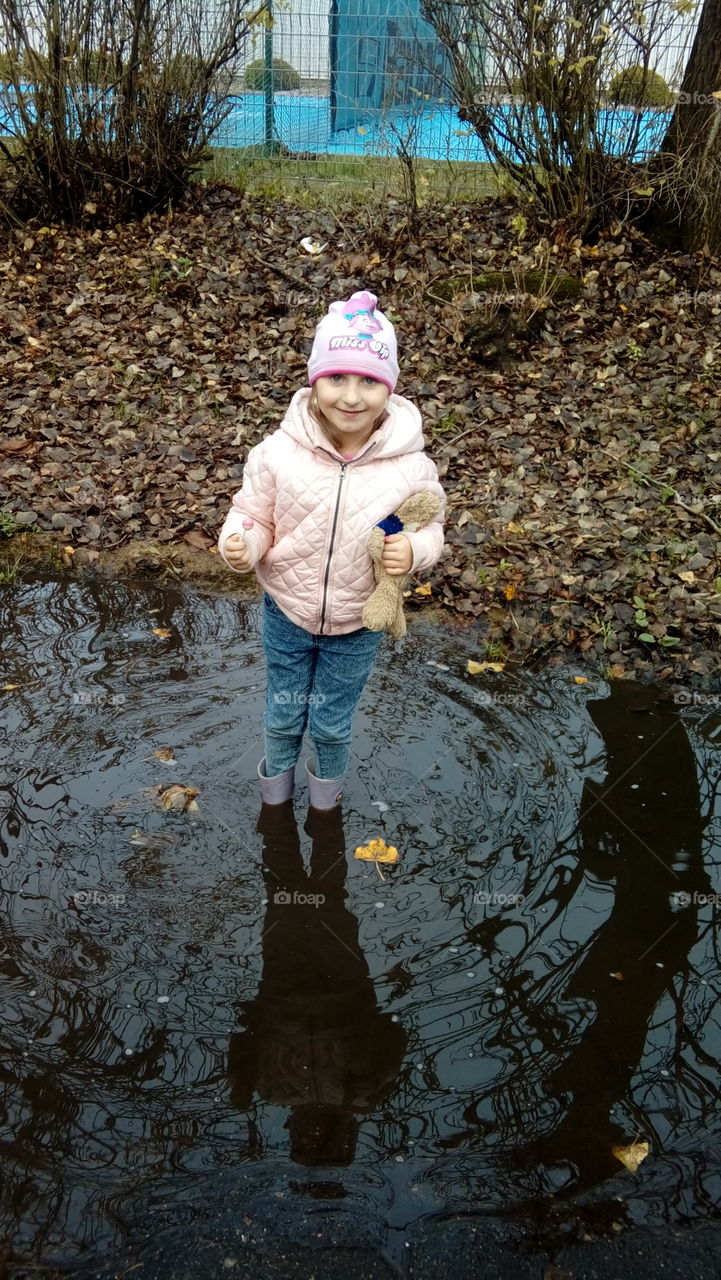 a large puddle is so much fun