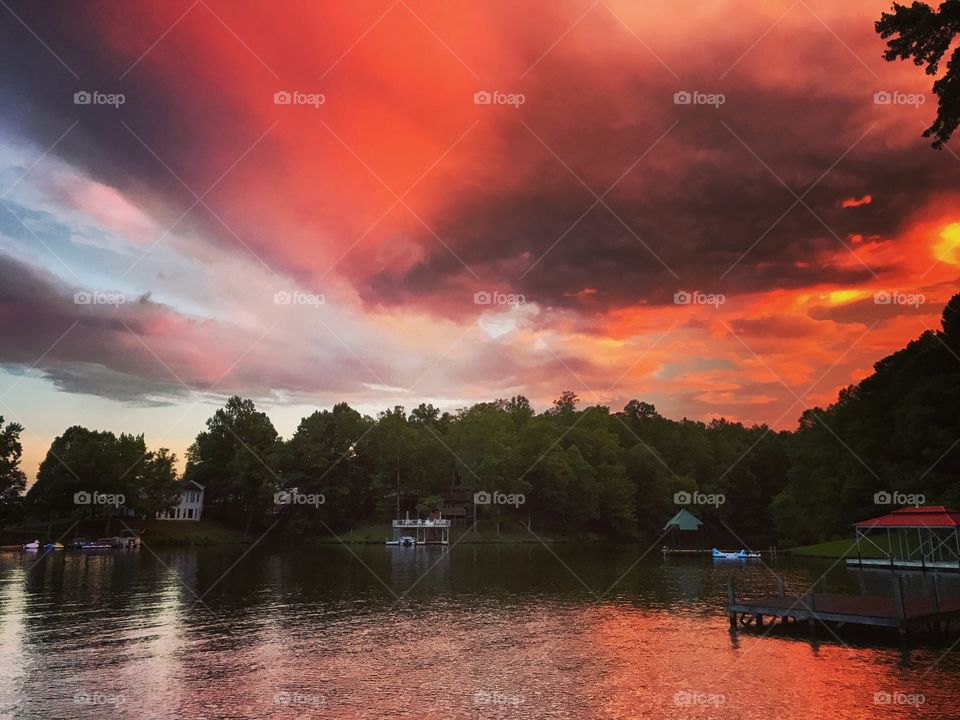 Water, No Person, Sunset, Lake, Reflection