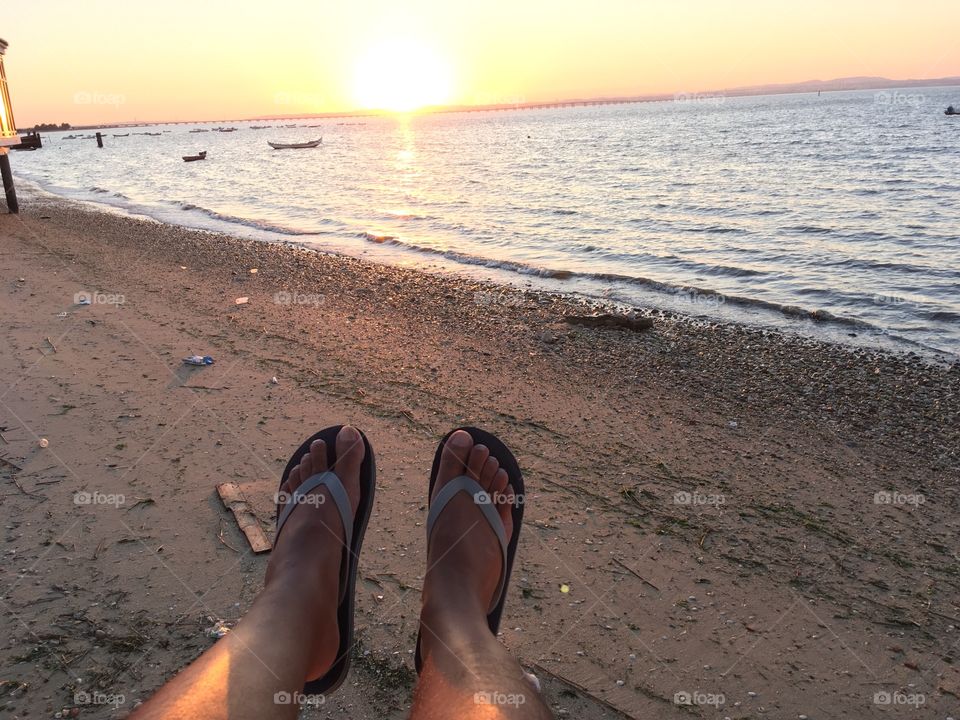Summer relaxation sunset 