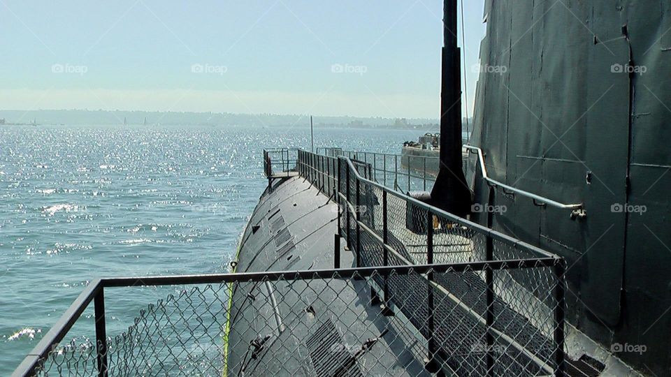 Ship docked at Port of San Diego 