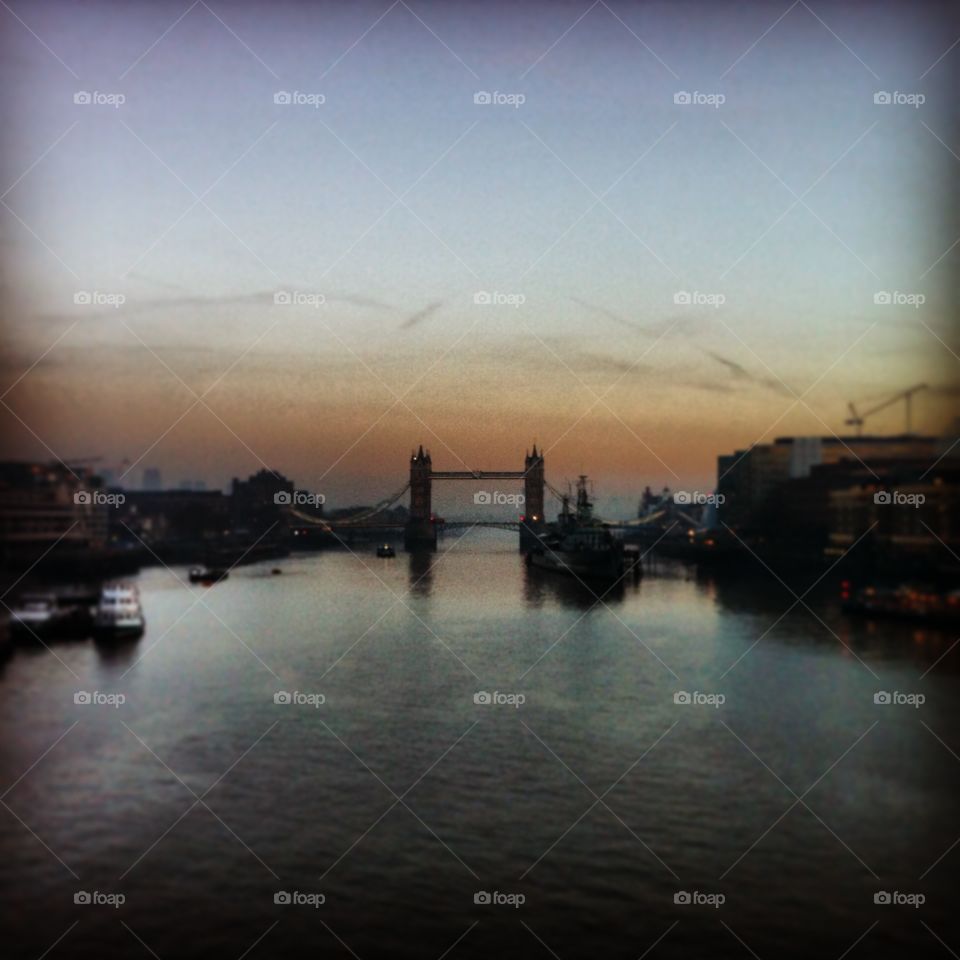 Tames River and Tower Bridge, London