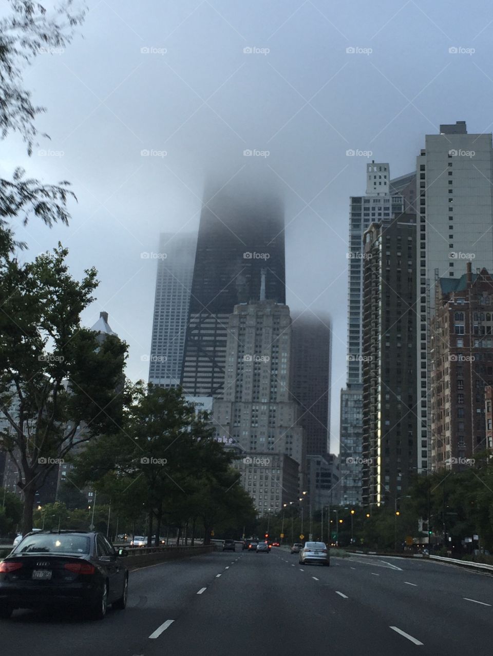 Foggy morning in Chicago. 