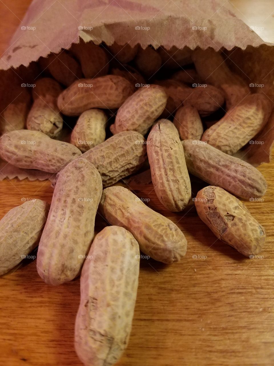 Hot roasted peanuts