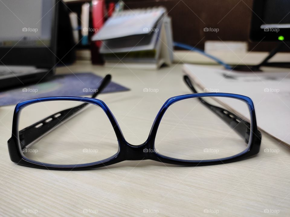 Spectacles on the table