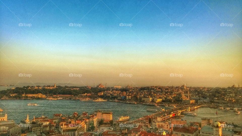istanbul, Bosphorus, bridge, sunset, view, tower, Galatian, 