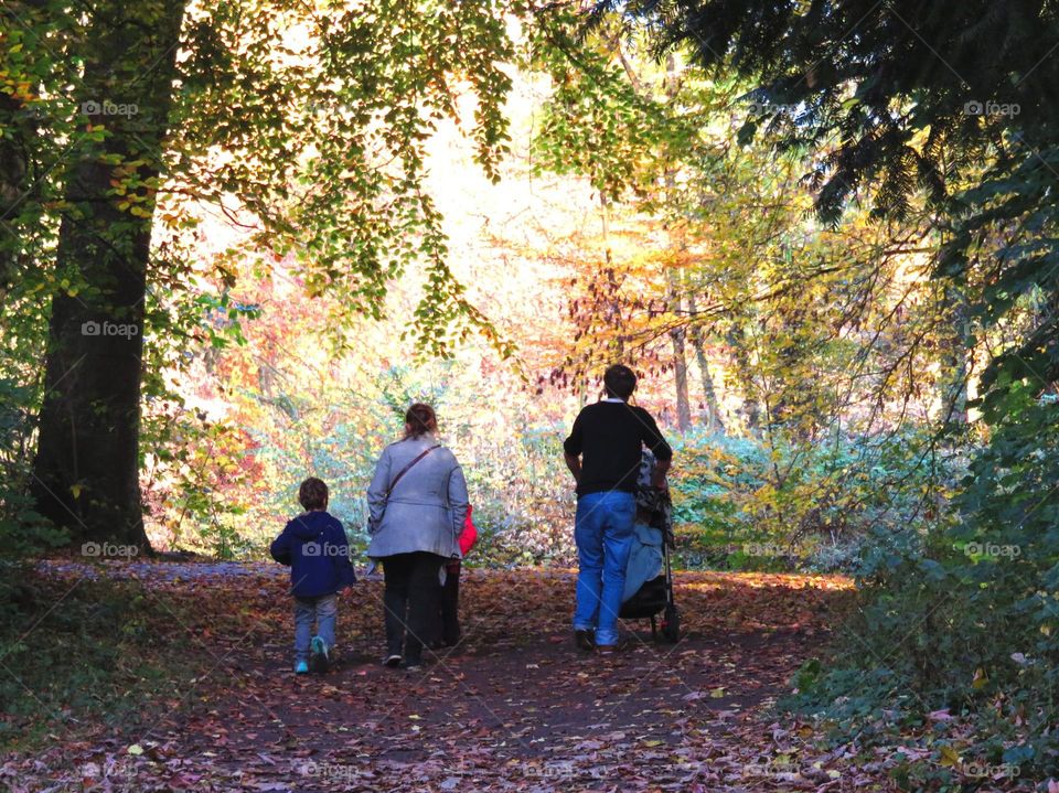 A family walk in Autumn