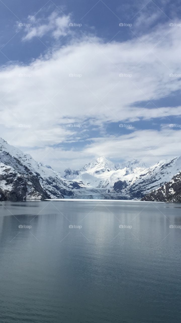 My view of Glacier Bay while on an Alaskan Cruise

