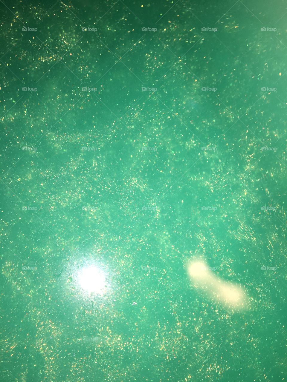 Gorgeous blue-green bath water after bath bomb