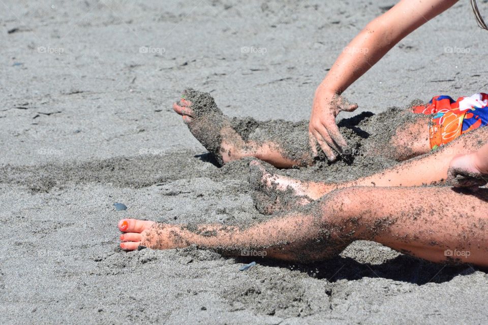 Playing in the sand