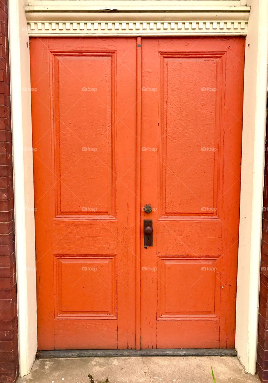Orange Double Door