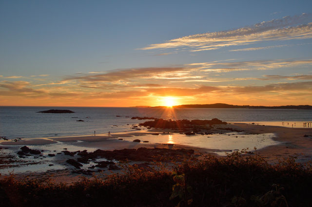 Sunset. A Lanzada beach, Galicia, Spain.