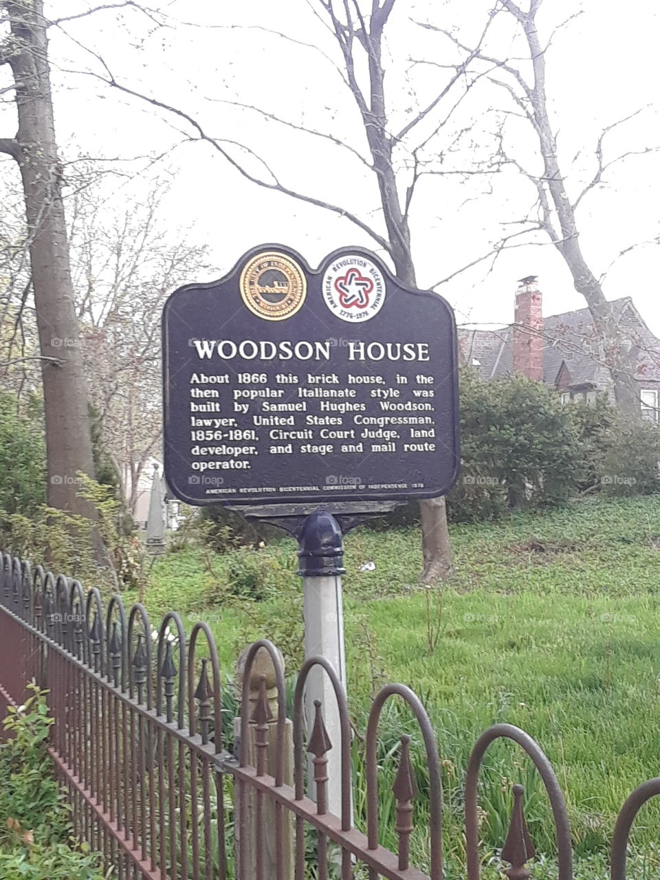 Woodson House Historic Marker