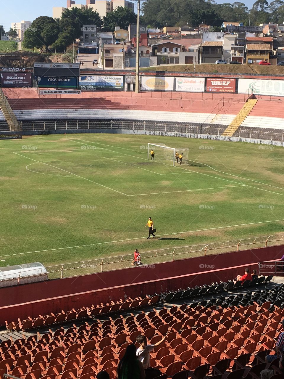 Estádio Jayme Cintra em Jundiaí, no jogo Paulista x Atlético de Mogi, não realizado por WO do visitante. 