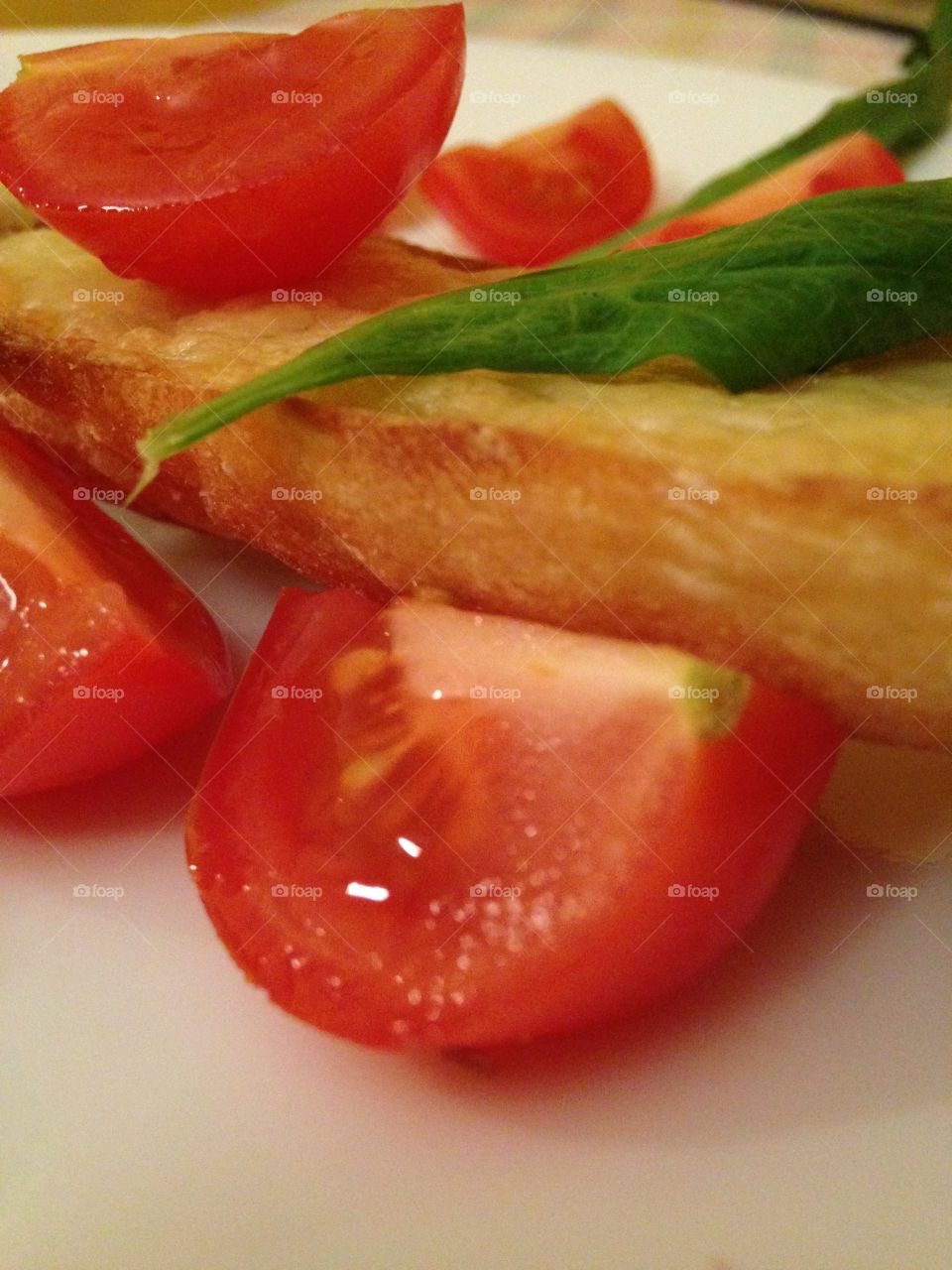 Cheese, tomato, bread. Whats for dinner