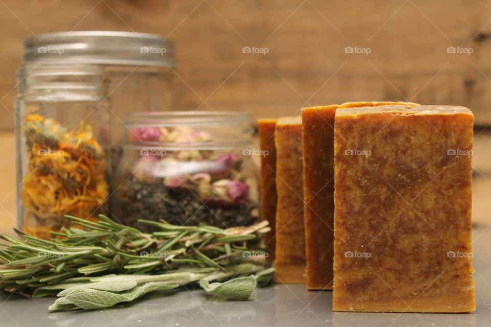 Handmade Soap. Handmade Soap featured by some of its ingredients