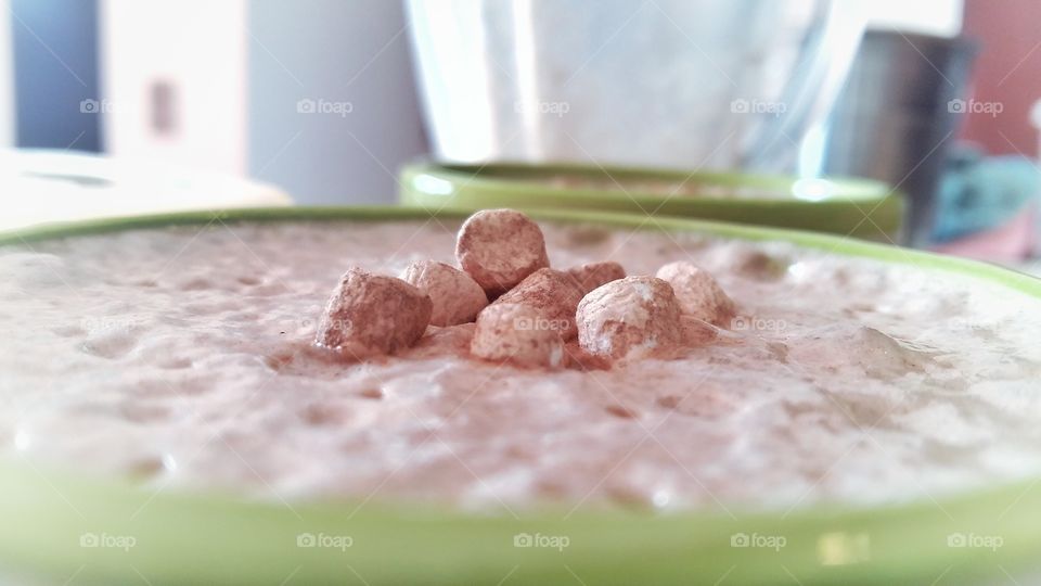 Close-up of a Chocolate Smoothie