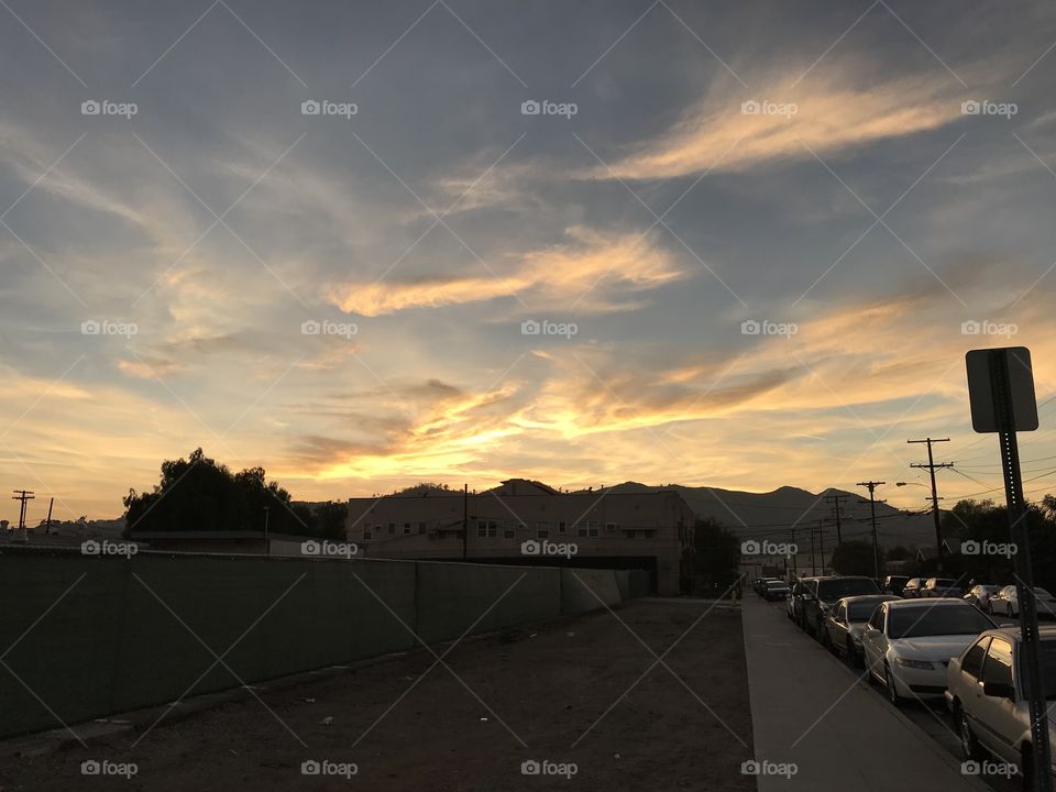 Beautiful Los Angeles sunset 