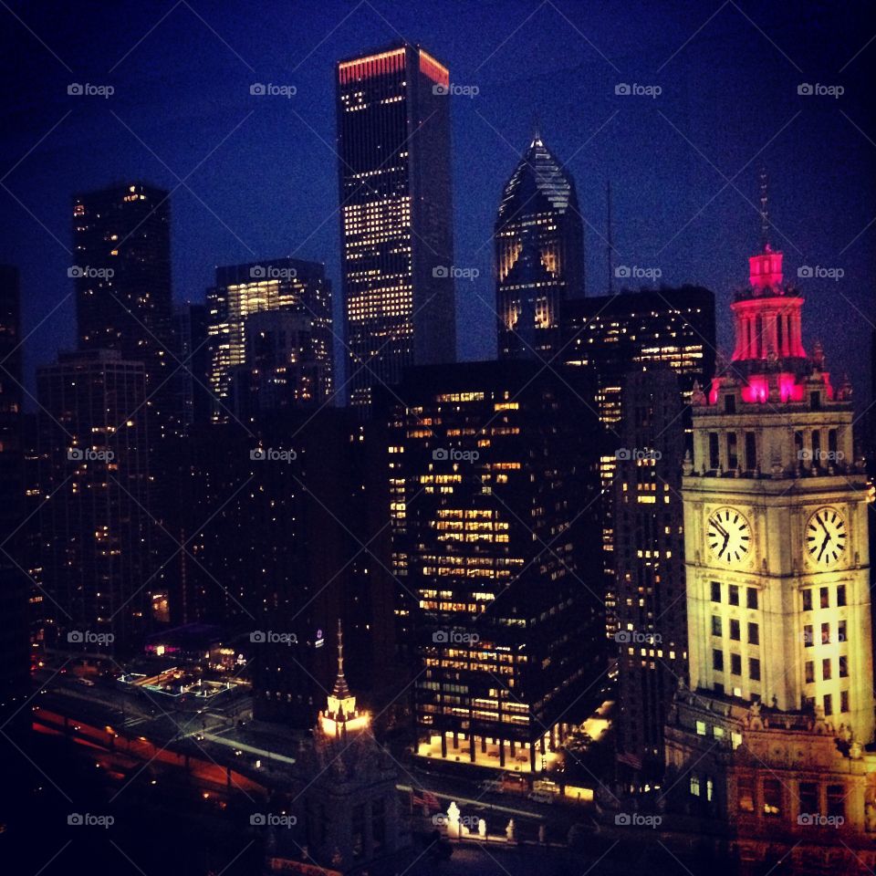 bright lights, big city. Chicago