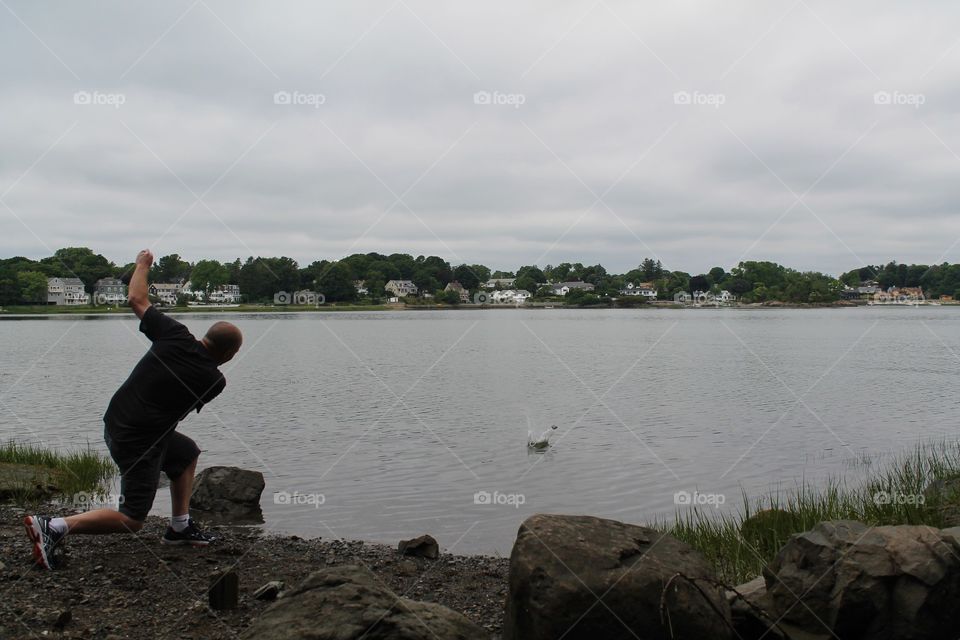 rock skipping in the Atlantic