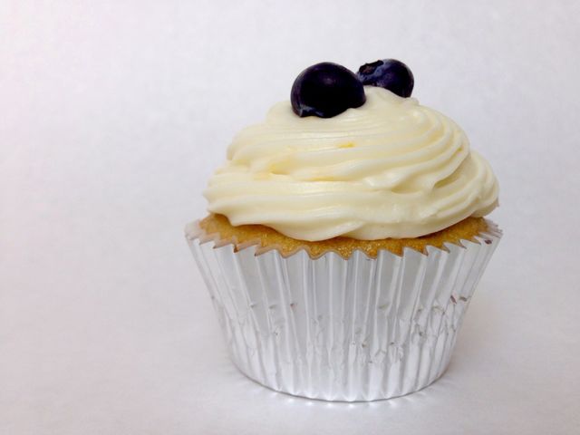 Blueberry lemon cupcake