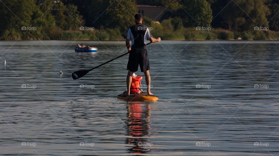 Stand Up Paddler At Sempachersee