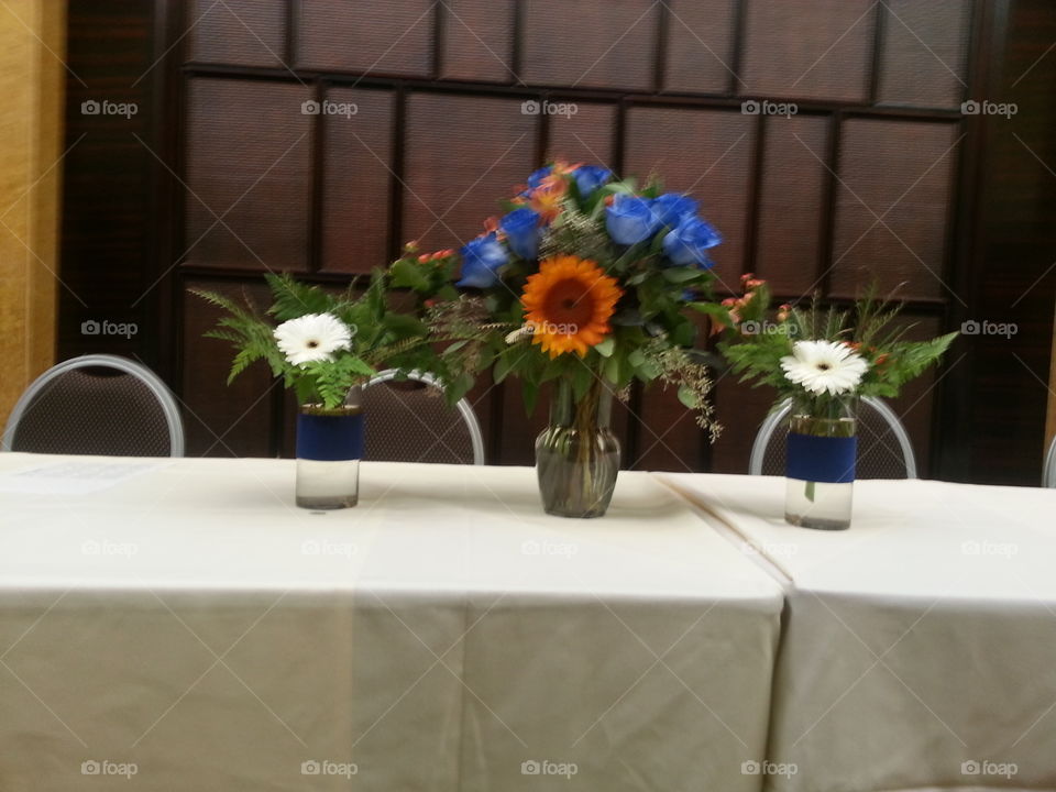 Event Flowers. Arrangements I made for a dinner.