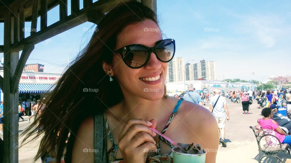 Happy day on a summer vacation.