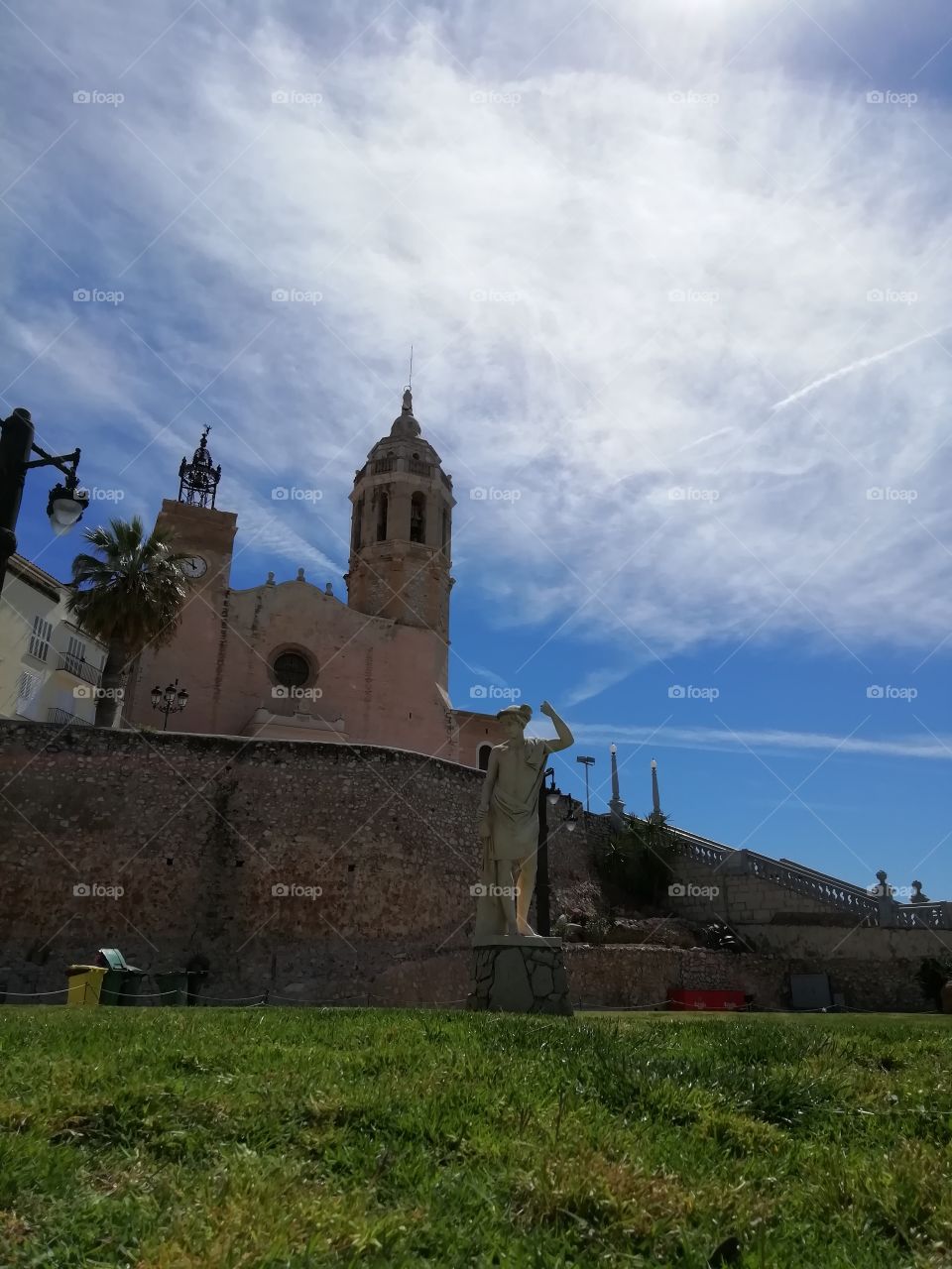 Sitges church in a sunny day