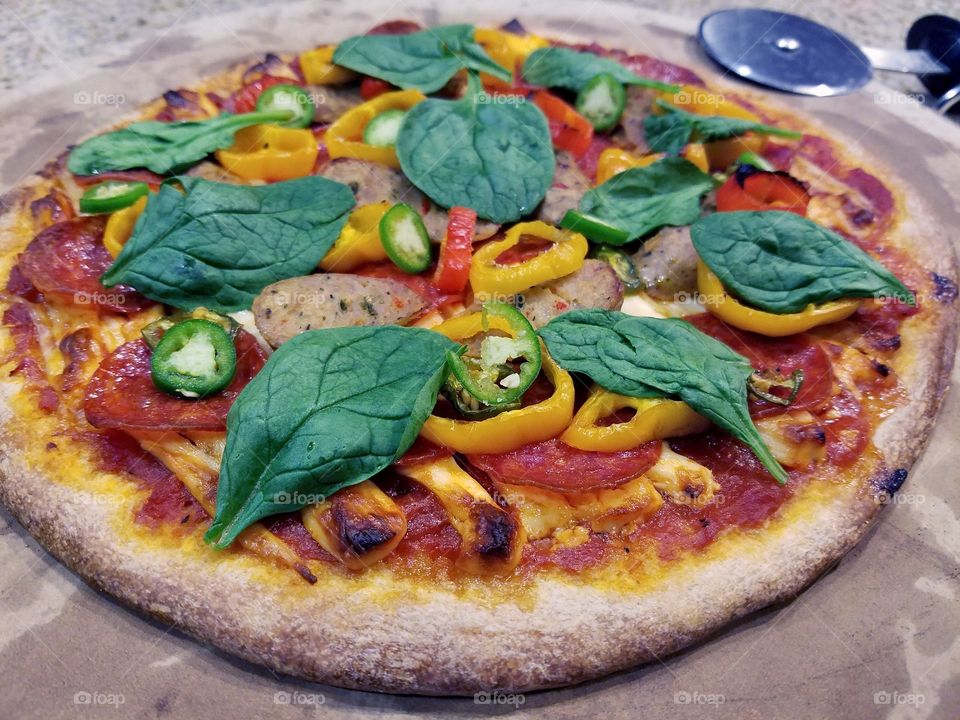 Homemade pizza